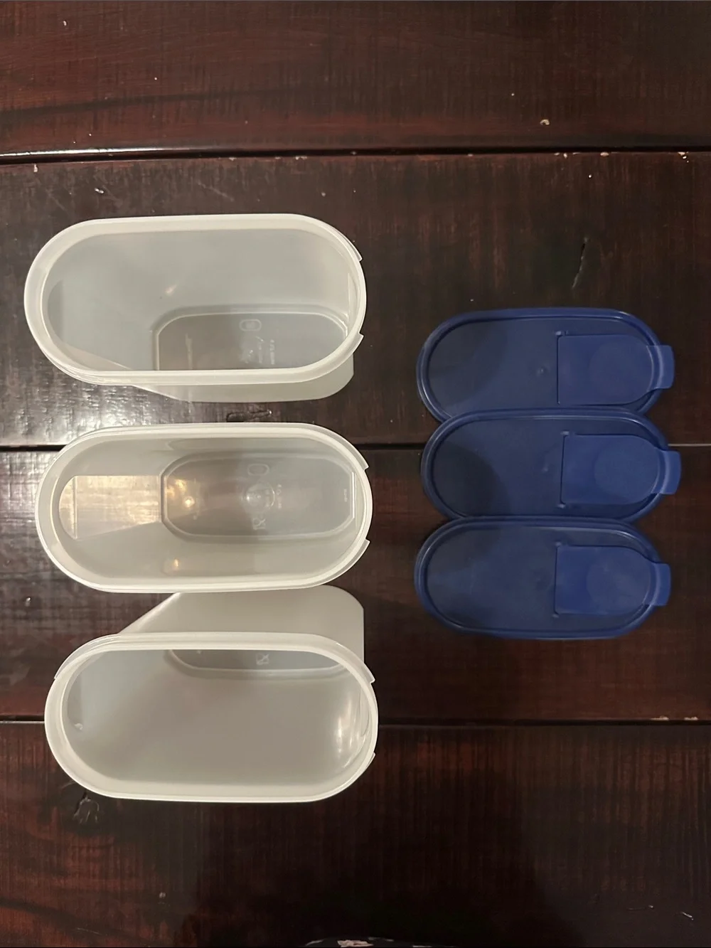 Tupperware three translucent